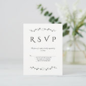 Hart wijnstokken bruiloft rsvp briefkaarten (Staand voorkant)