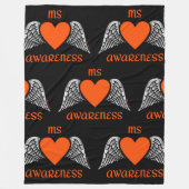 Hart/Wingen...MS Fleece Deken (Voorkant)