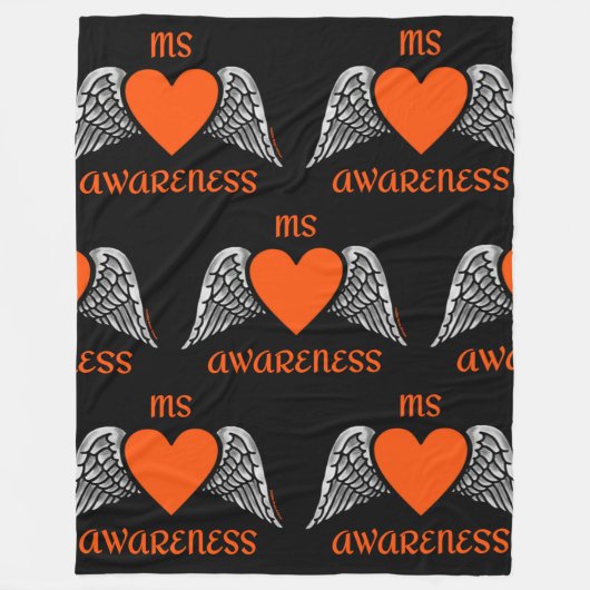 Hart/Wingen...MS Fleece Deken (Voorkant)