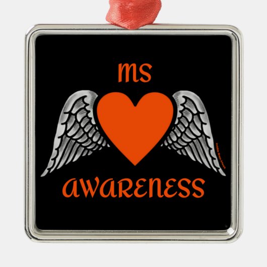 Hart/Wingen...MS Metaal Ornament (Voorkant)