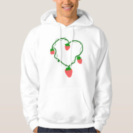 Hart Wingerd Aardbei Schattig Romantisch Fruit Bot Hoodie