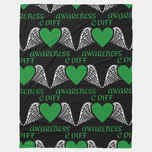 Hart/Wings...C Diff Fleece Deken (Voorkant)