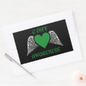 Hart/Wings...C Diff Rechthoekige Sticker (Envelop)