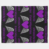 Hart/Wings...Fibro Fleece Deken (Voorkant (Horizontaal))
