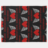 Hart/Wings...hersenzenuwstelsel Fleece Deken (Voorkant (Horizontaal))