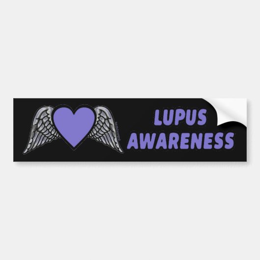 Hart/Wings.. Lupus Bumpersticker (Voorkant)