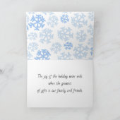  Hart Winter Sneeuwvlokken Custom Greeting Kaart (Binnen)