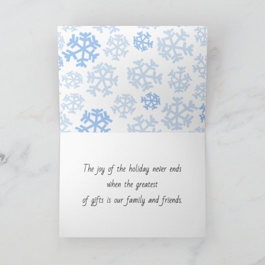  Hart Winter Sneeuwvlokken Custom Greeting Kaart (Binnen)