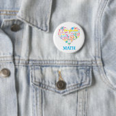 Hart Wiskunde Ronde Button 5,7 Cm (In situ)