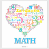 Hart Wiskunde Sticker (Vel)