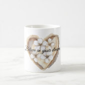 Hart Witte Bloem Koffiemok (Center)