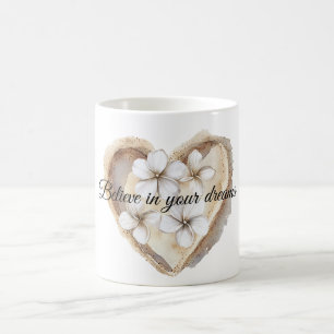 Hart Witte Bloem Koffiemok