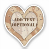 Hart Woestijn Camouflage Sticker (Voorkant)