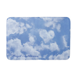     Hart Wolk Lucht Lief Moderne Blauwe Voeg Je Na Badmat