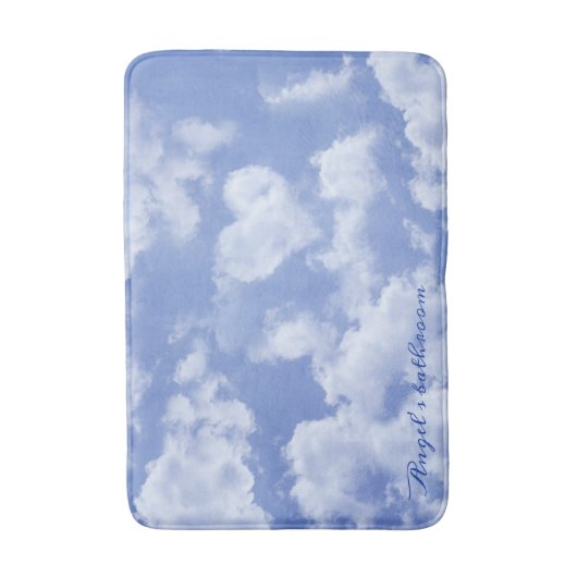     Hart Wolk Lucht Lief Moderne Blauwe Voeg Je Na Badmat (Voorkant Verticaal)