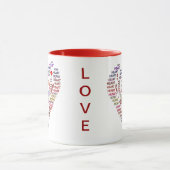 Hart Woorden in Hart van Liefde Koffie Mok (Midden)