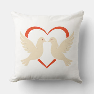 Hart Worp Kussen – Love & Peace Huisdecoratie