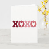 Hart Xoxo Patroon Liefde Kaart (Gele Bloem)