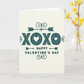 Hart Xoxo Valentijnsdagkaart Kaart (Gele Bloem)