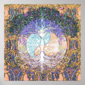 Hart, yin yang, boom van het leven van Amelia Carr Poster (Voorkant)