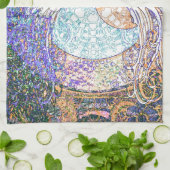 Hart, yin yang, boom van het leven van Amelia Carr Theedoek (Gevouwen)