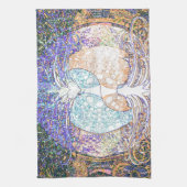 Hart, yin yang, boom van het leven van Amelia Carr Theedoek (Verticaal)