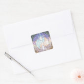 Hart, yin yang, boom van het leven van Amelia Carr Vierkante Sticker (Envelop)