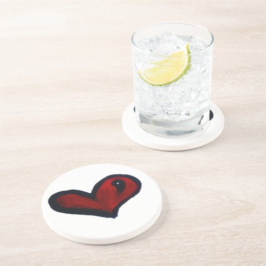 hart zandsteen onderzetter (Zijkant)