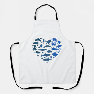 Hart zee dieren schort