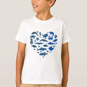 Hart zee dieren t-shirt