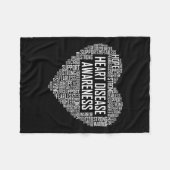 Hart Ziekte Bewustzijn Hart Gift Februari Draag Fleece Deken (Voorkant (Horizontaal))