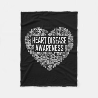 Hart Ziekte Bewustzijn Hart Gift Februari Draag Fleece Deken