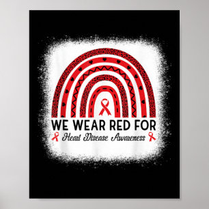 Hart Ziekte Bewustzijn Regenboog Go Red Heart Poster