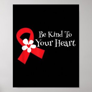 Hart Ziekte Bewustzijn Shirt Hart Gezondheid Maand Poster