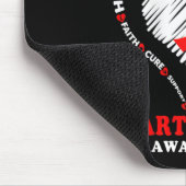 Hart Ziekte Bewustzijn T Shirt - Ik Draag voor M Muismat (Hoek)