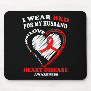 Hart Ziekte Bewustzijn T Shirt - Ik Draag voor M Muismat