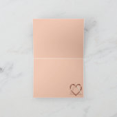 Hart & Ziel Koperen Joodse Bruiloft Bedankkaart (Binnen)