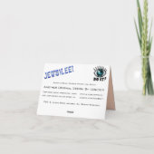 Hart & Ziel Koperen Joodse Bruiloft Bedankkaart (Achterkant)