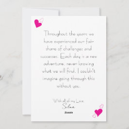  Hart & Zig Zag Romantische Liefde Custom Feestdagenkaart