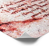 Hart, zijn bloedvaten, Leonardo da Vinci Red Poster (Hoek)