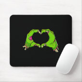 Hart Zombies Halloween Grappig Liefde Horror Heren Muismat (Met muis)