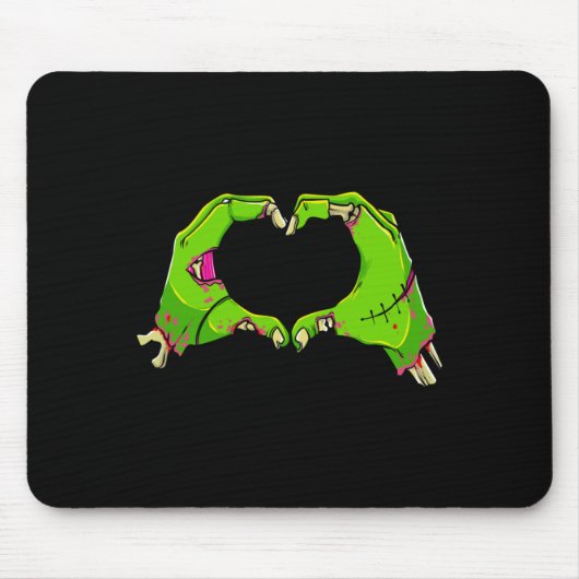Hart Zombies Halloween Grappig Liefde Horror Heren Muismat (Voorkant)