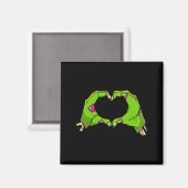 Hart Zombies Halloween Grappige Liefde Horror Here Magneet (Voorkant / Achterkant)