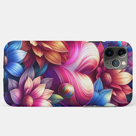 Hart & Zonnebloemen Telefoonhoesje Case-Mate iPhone Case (Achterkant (horizontaal))