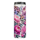 Hart Zonnebril Roze Luipaard Koffie Glam Thermosbeker (Achterkant)