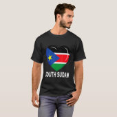 Hart Zuid-Soedan Vlag Mannen Vrouwen Kind Patriott T-shirt (Voorkant volledig)