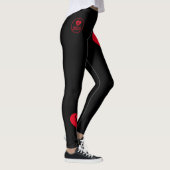 Hart - Zwart Rood - Emo - Gothic - Leggings (Rechts)