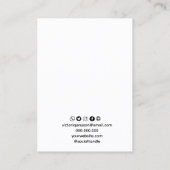 Hart zwart wit sieraden oorbel display kaart visitekaartje (Achterkant)