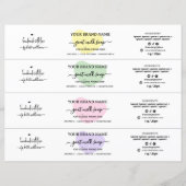 Hart Zwart & Wit Zeep Buik Band Wrap Label (Voorkant)