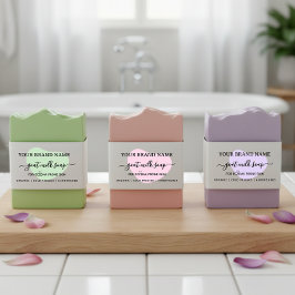 Hart Zwart & Wit Zeep Buik Band Wrap Label